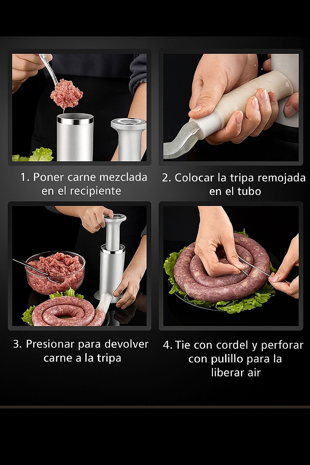 MOLDE 2 EN 1 PARA EMBUTIDOS